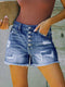 Patchwork Denim Shorts