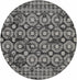 Alfombra lavable con diseño floral en blanco y negro de Kahraman