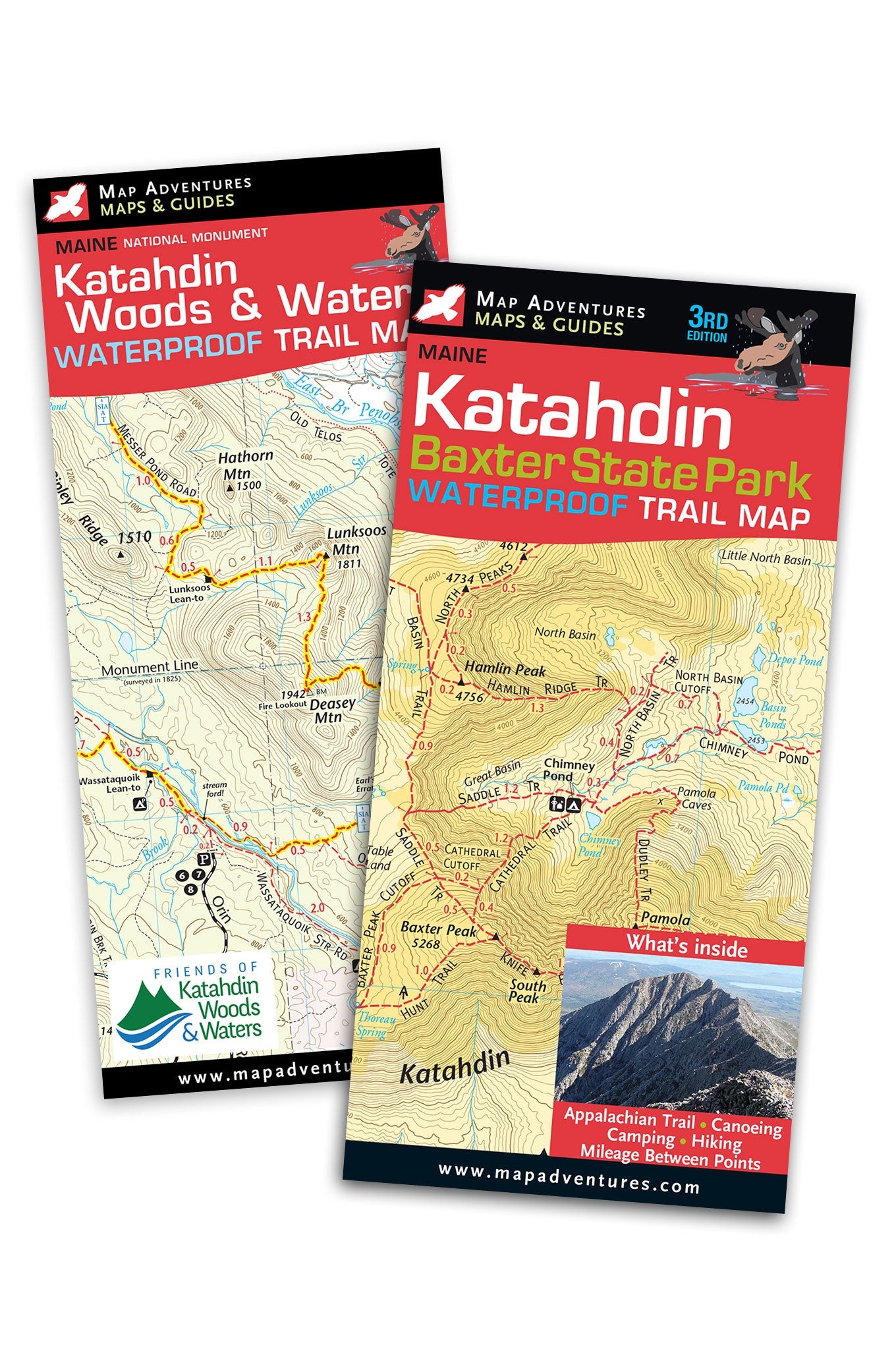 Katahdin Maine Bundle Hiking Trail Map