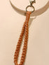 Khaki Twisted Rope Keychain with Wristlet