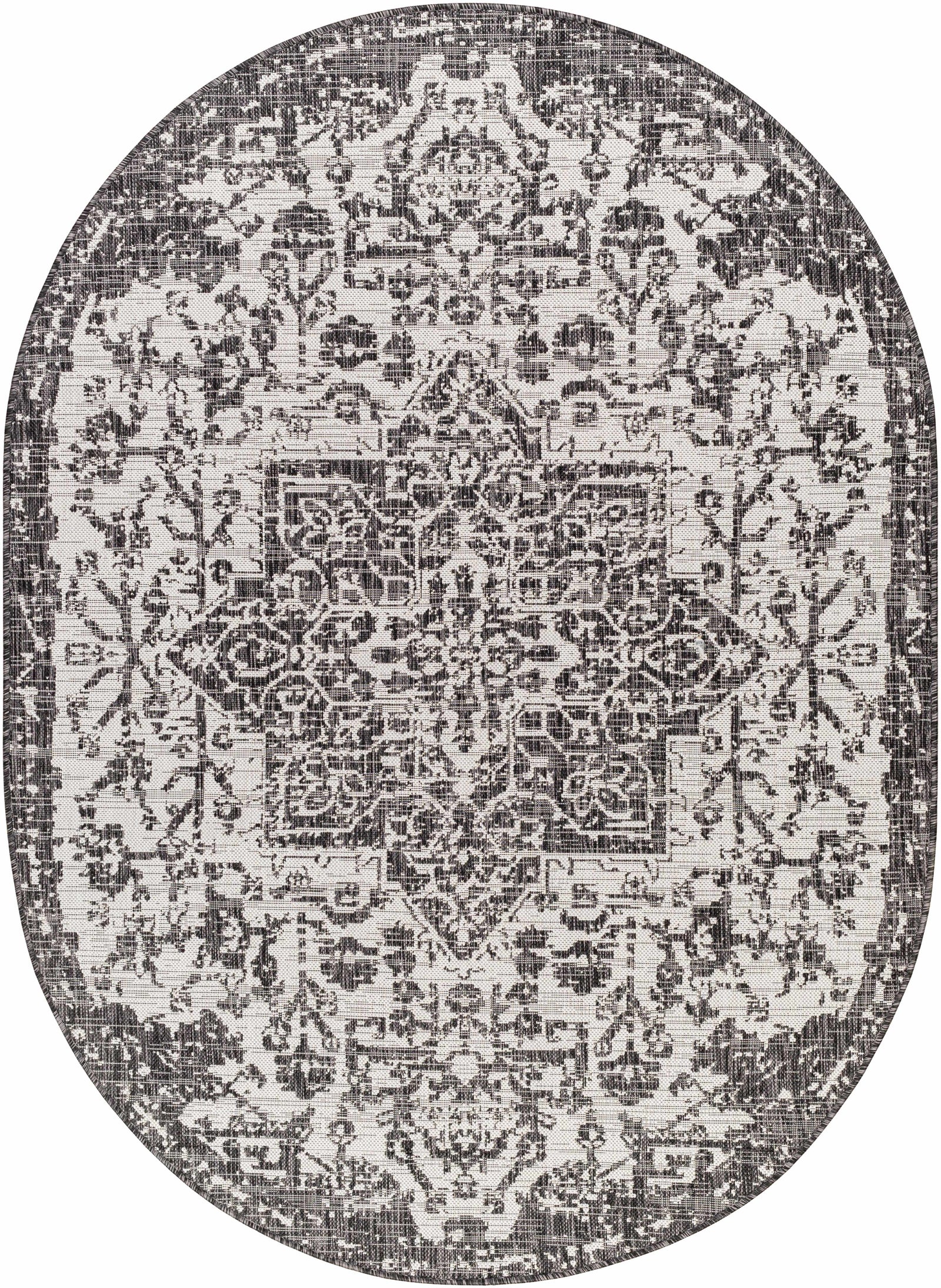 Alfombra Kilmacolm color carbón para interior y exterior - Liquidación