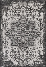 Alfombra Kilmacolm color carbón para interior y exterior - Liquidación