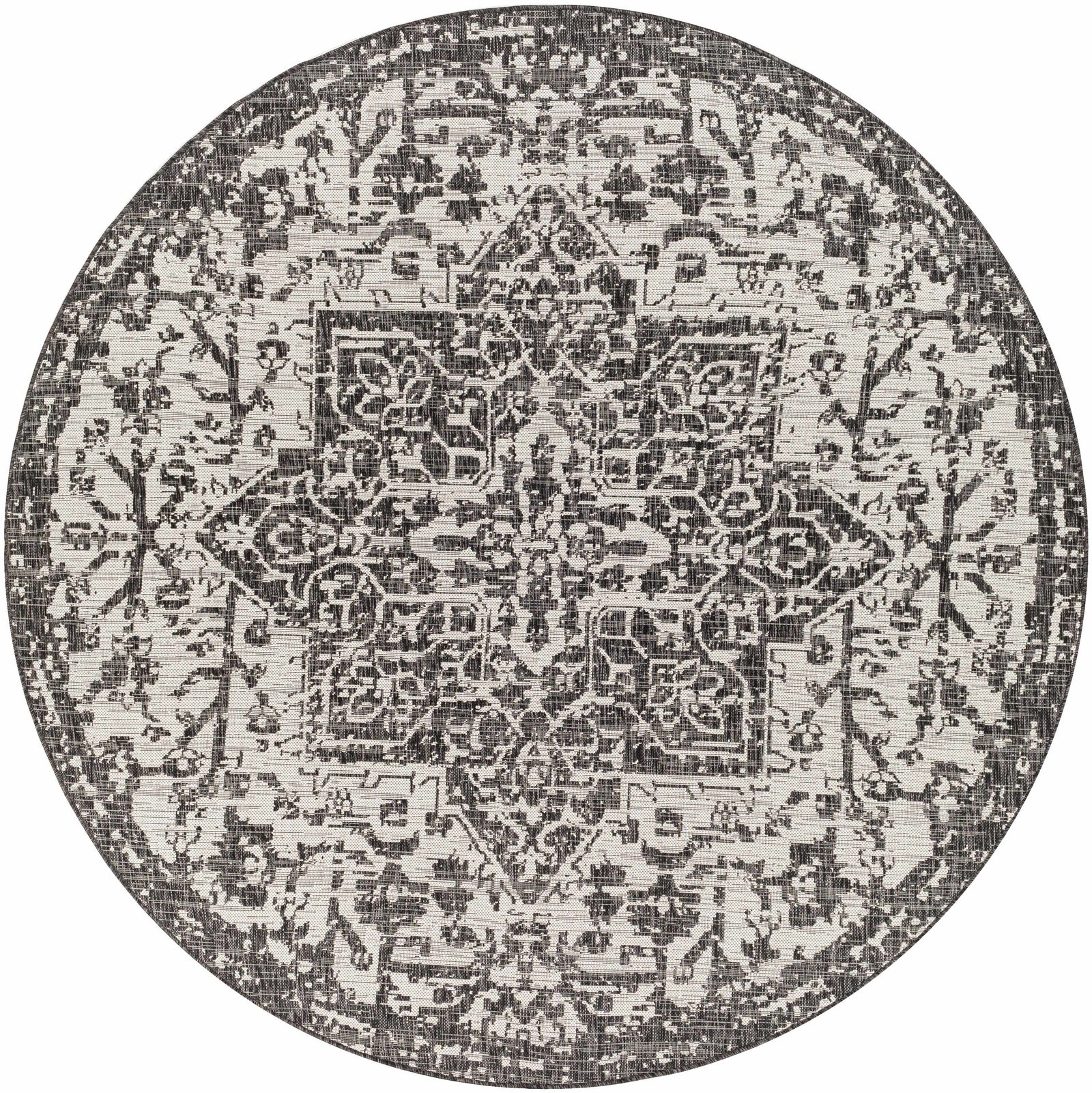 Alfombra Kilmacolm color carbón para interior y exterior - Liquidación
