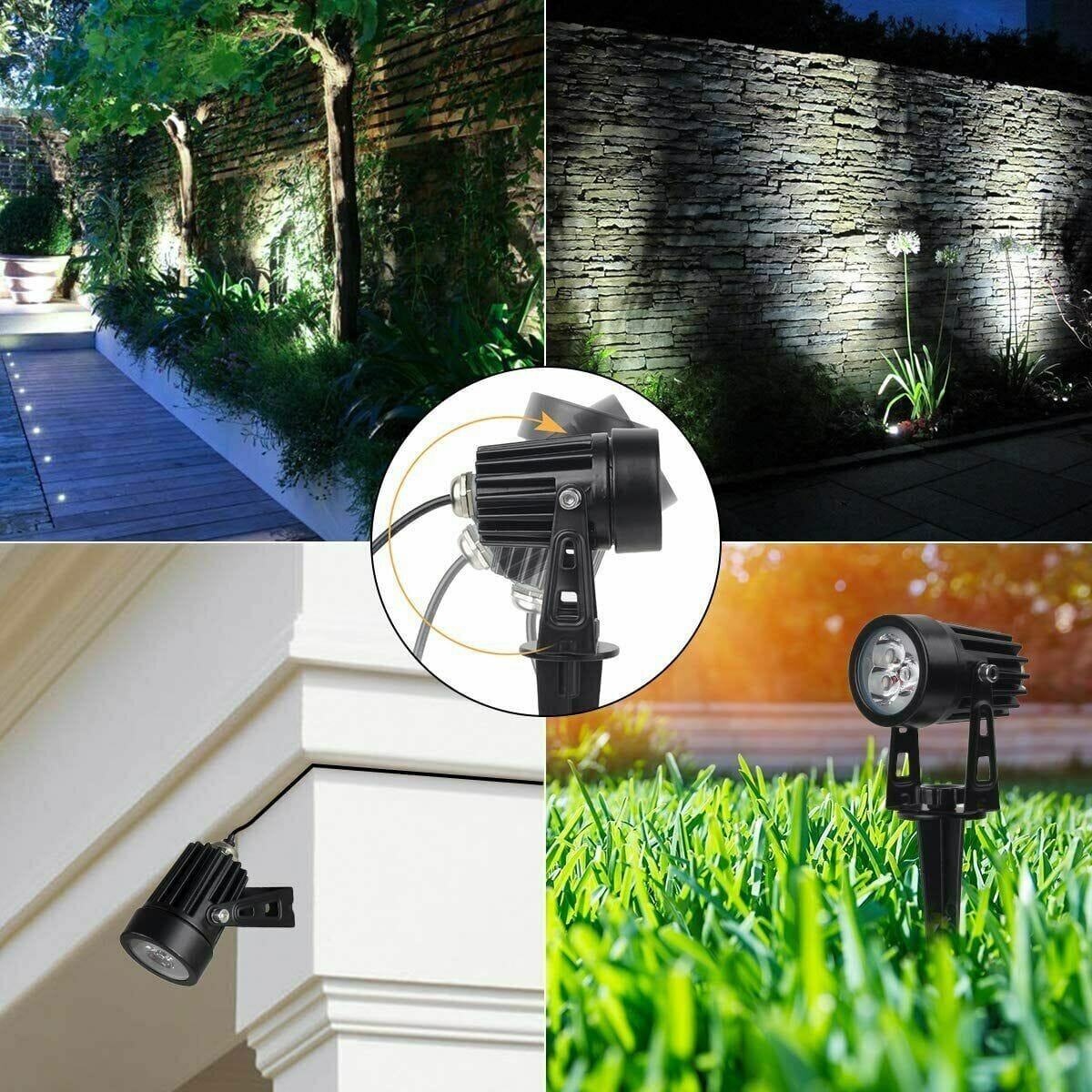 SolaSpot® | Focos solares para exteriores, de atardecer a amanecer | Iluminación vertical/inclinada | Paquete de 4 