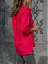 Simple Collared Side Split Top