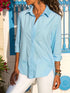 Simple Collared Side Split Top