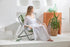 Silla plegable Lare Aurora de lona verde con estructura de metal gris