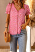 Puff Sleeve Gingham Blouse