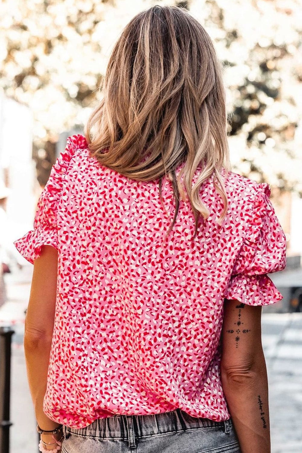 Puff Sleeve Gingham Blouse