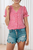 Puff Sleeve Gingham Blouse