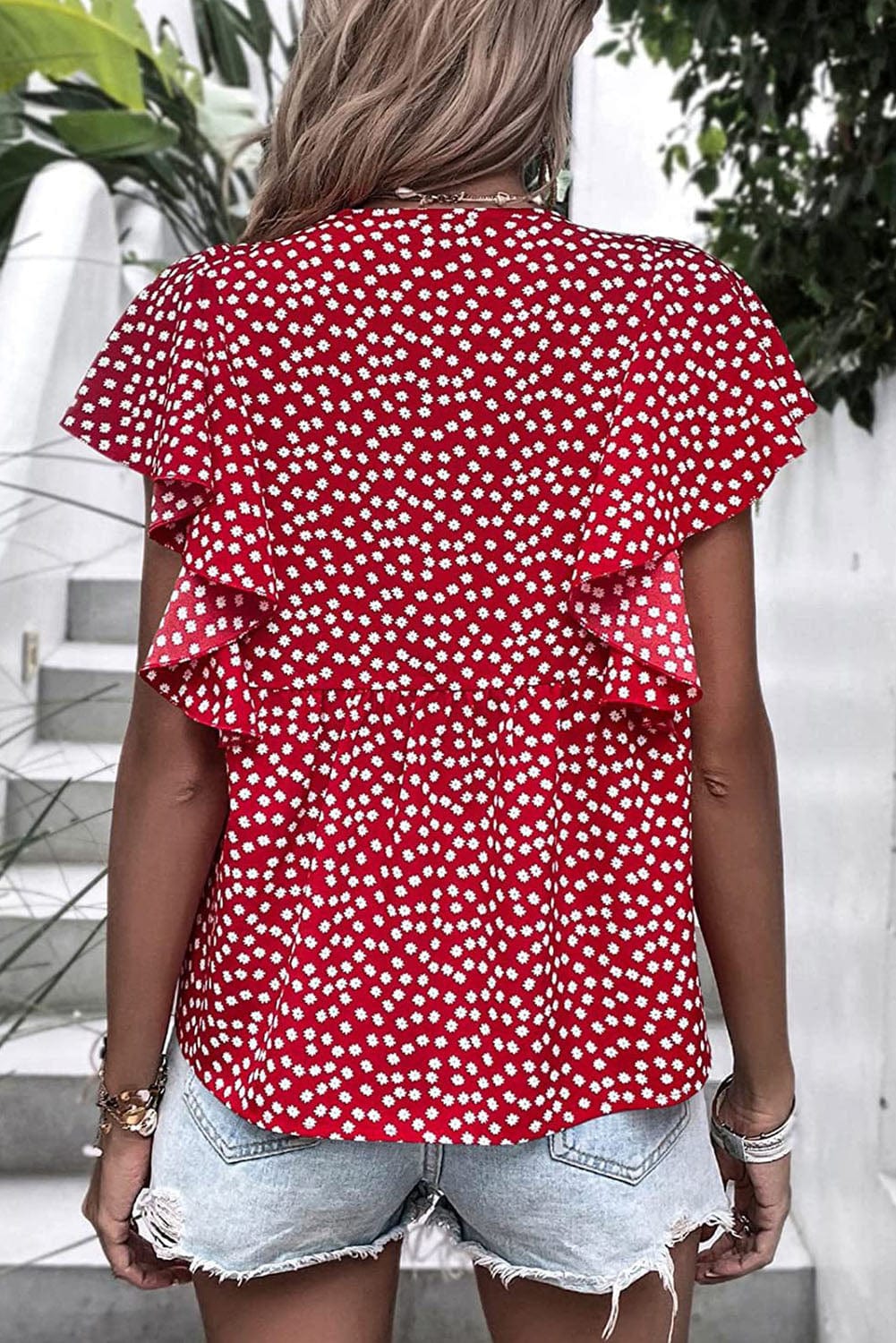 Puff Sleeve Gingham Blouse