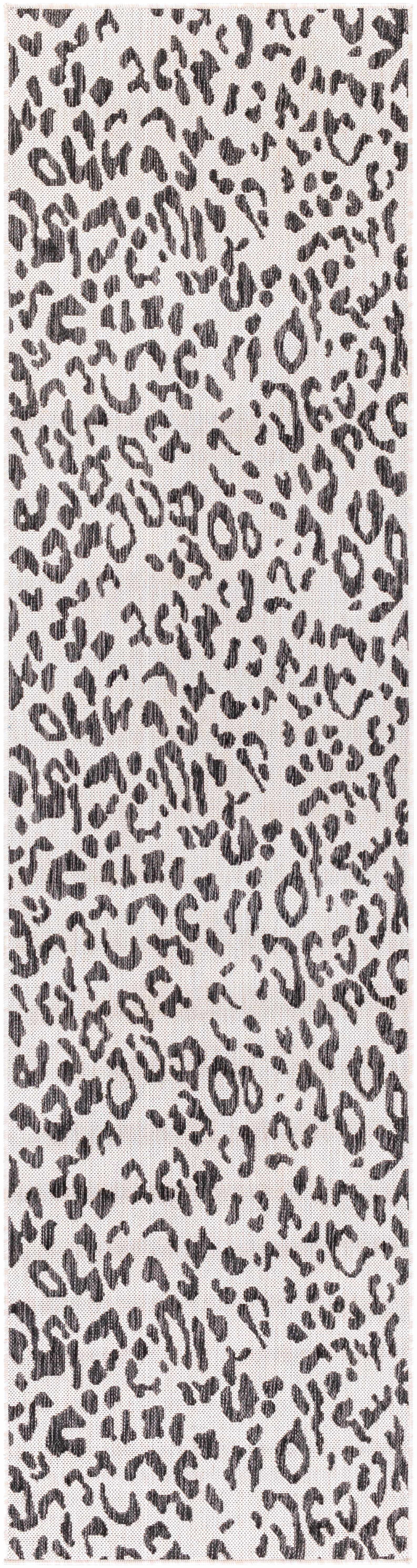 Alfombra con estampado de leopardo blanco Alderbury