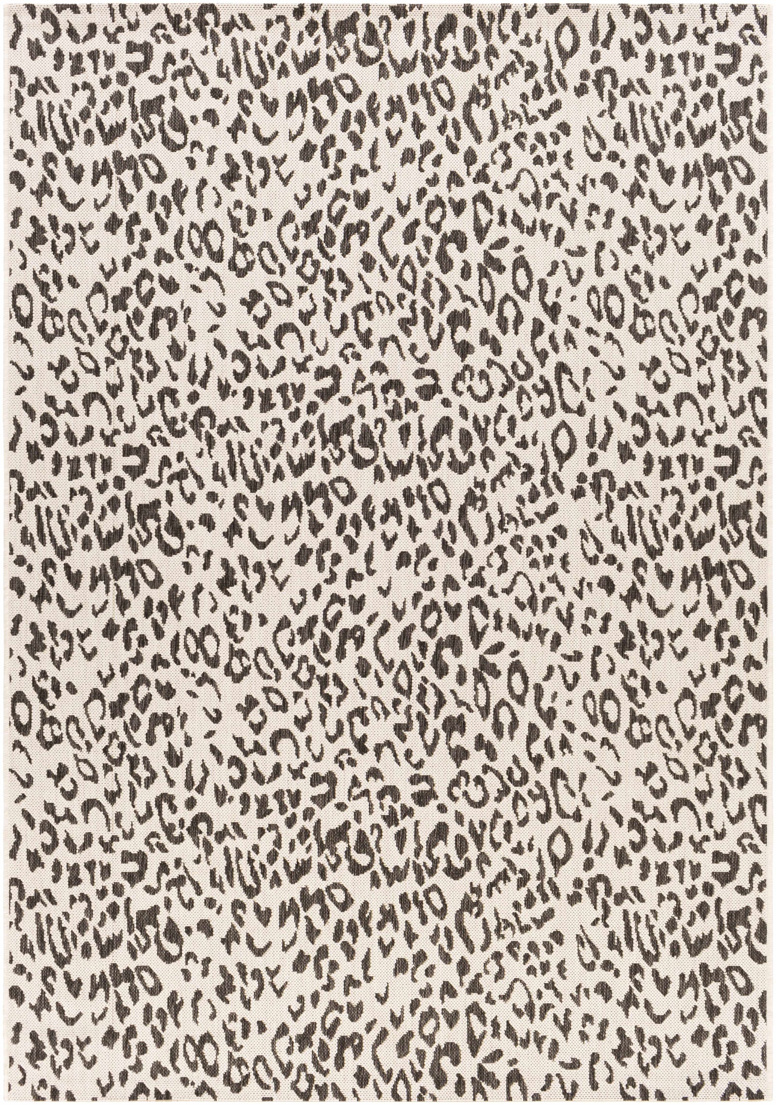 Alfombra con estampado de leopardo blanco Alderbury