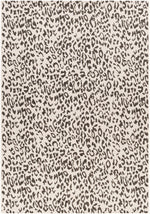 Alfombra con estampado de leopardo blanco Alderbury