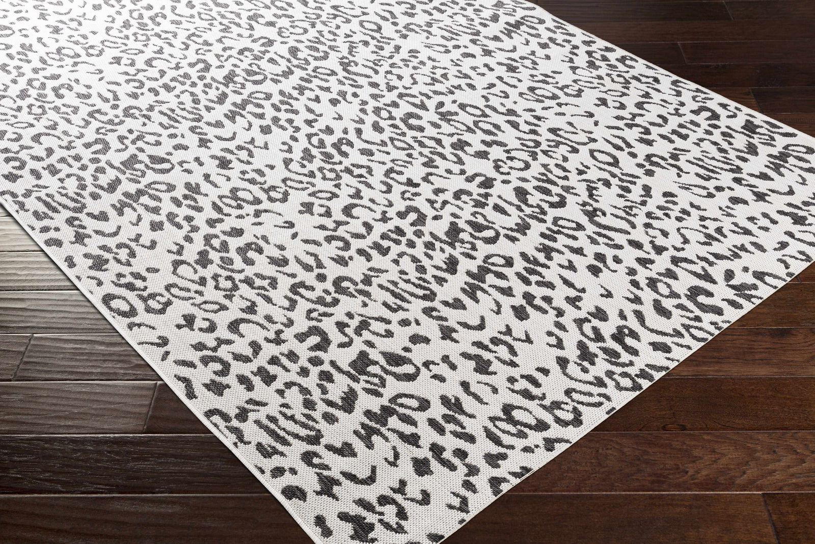 Alfombra con estampado de leopardo blanco Alderbury