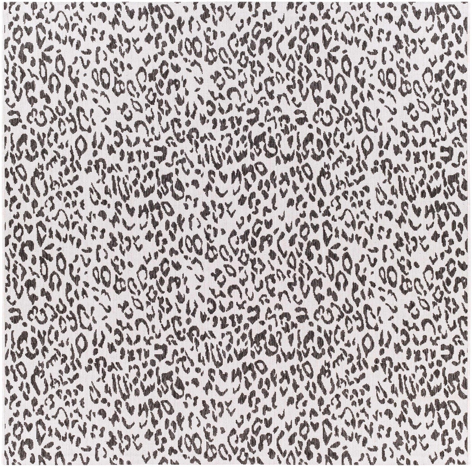 Alfombra con estampado de leopardo blanco Alderbury