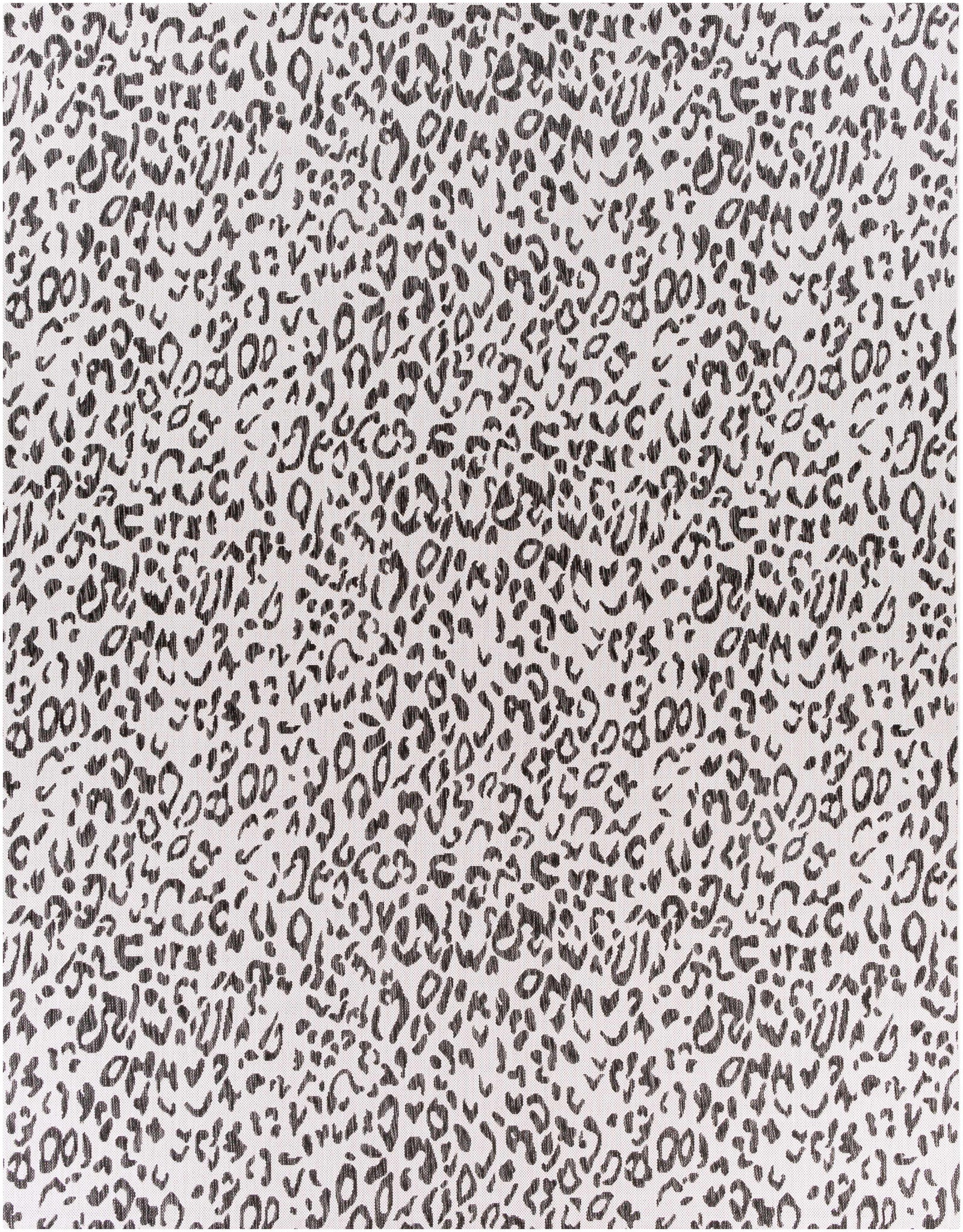 Alfombra con estampado de leopardo blanco Alderbury