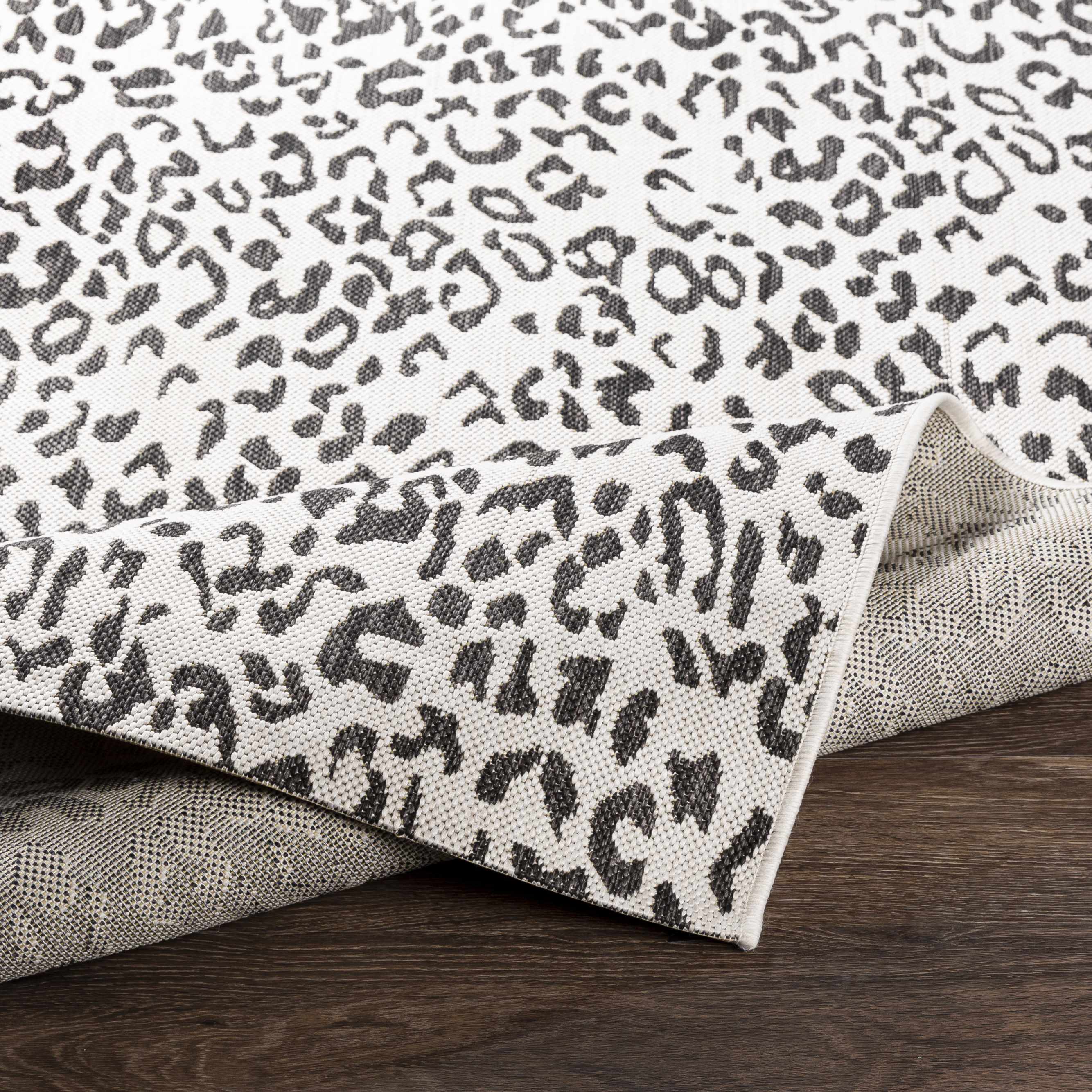 Alfombra con estampado de leopardo blanco Alderbury