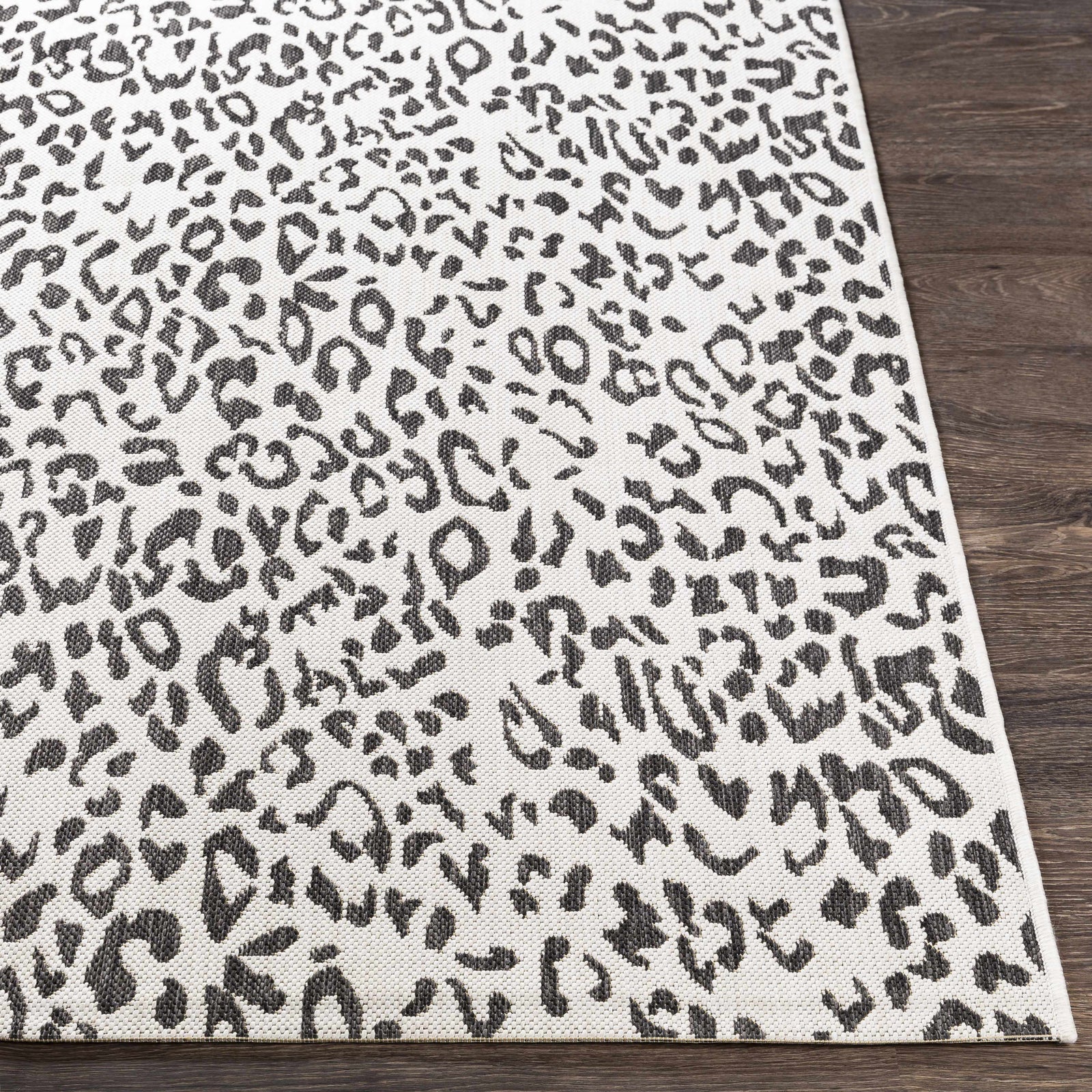 Alfombra con estampado de leopardo blanco Alderbury