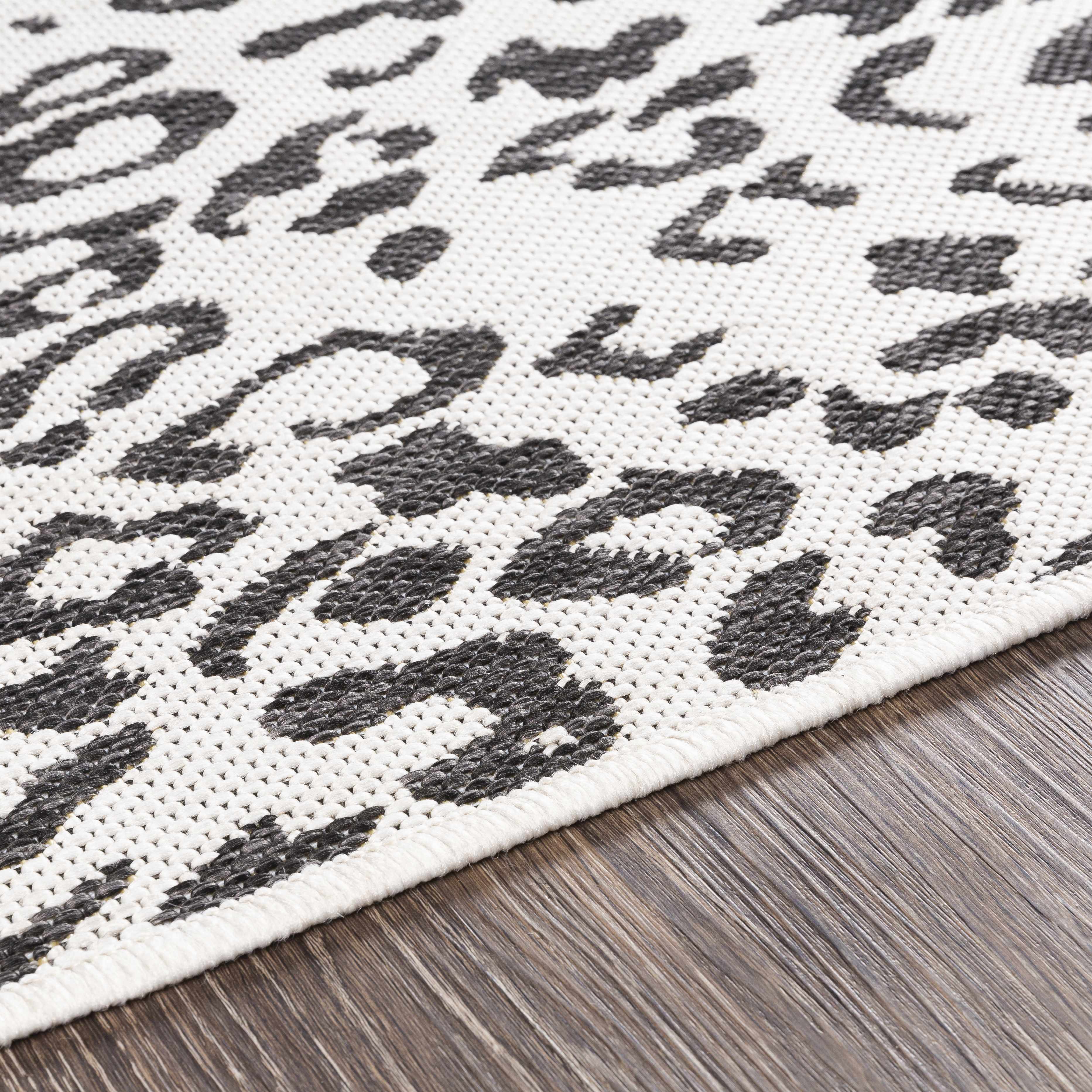 Alfombra con estampado de leopardo blanco Alderbury