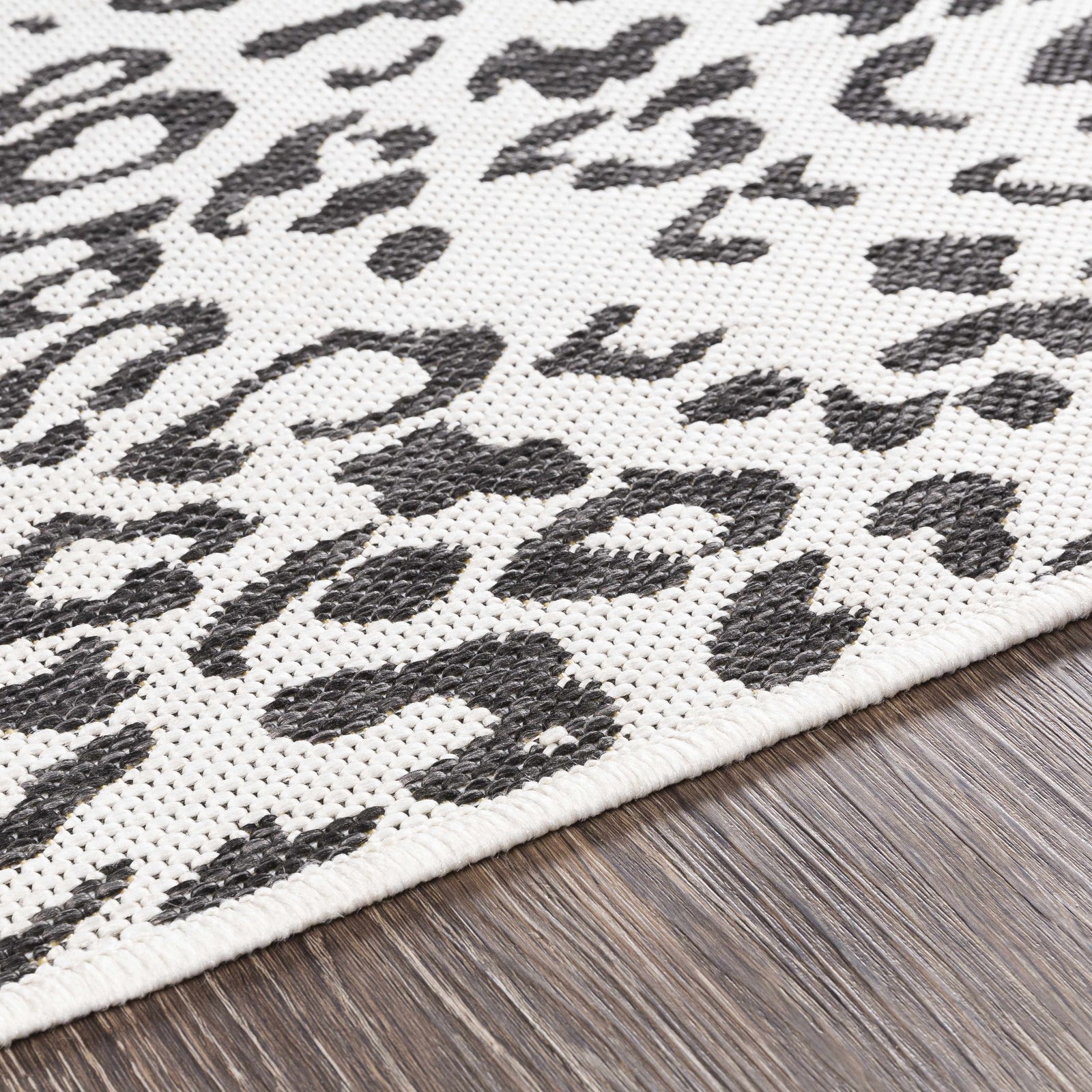 Alfombra con estampado de leopardo blanco Alderbury