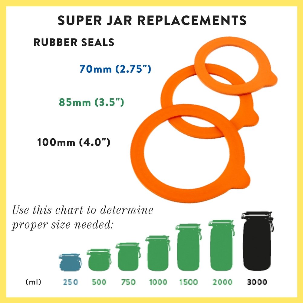 Le Parfait Super - Rubber Seals Food Storage Containers