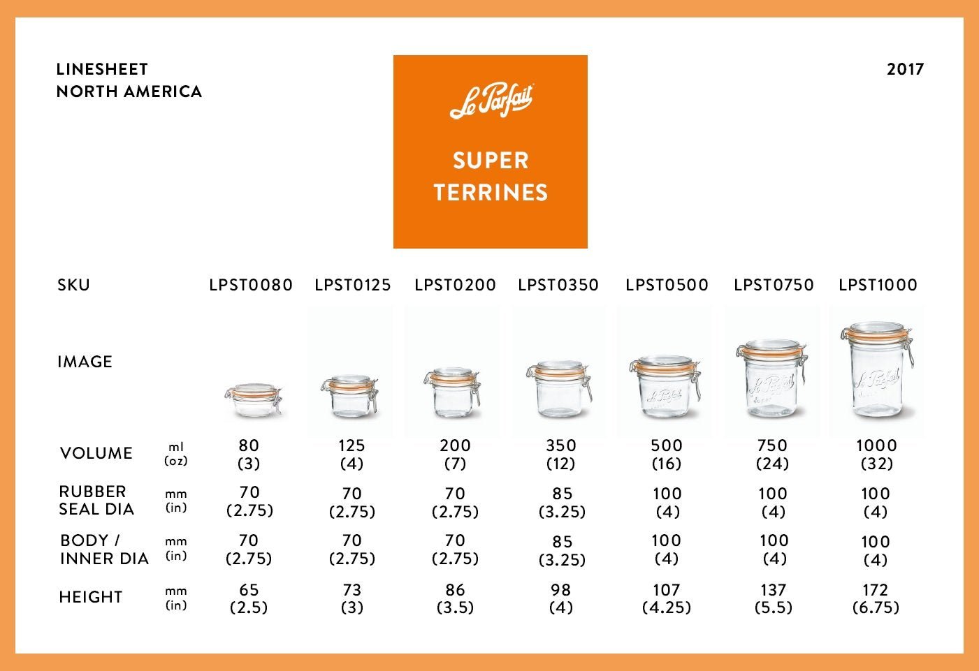 Le Parfait Super Terrines Food Storage Containers