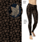 Copper Leaves Leggings with Copper Glitter and Pockets
