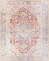 Alfombra lavable vintage Leeston en color crema óxido - Oferta