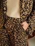Unique Leopard Print Wide Leg Trousers