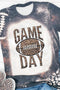 Vintage-Inspired Leopard Football T-Shirt