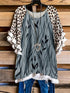 Plus Size  Casual  Leopard Print T-Shirt