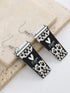 Leopard Print Coffee Cup Dangle Earrings for Coffee Lovers