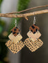 Leopard Print & Colorful Layered Dangle Earrings
