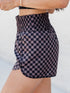 Fashionable Checkered Workout Shorts
