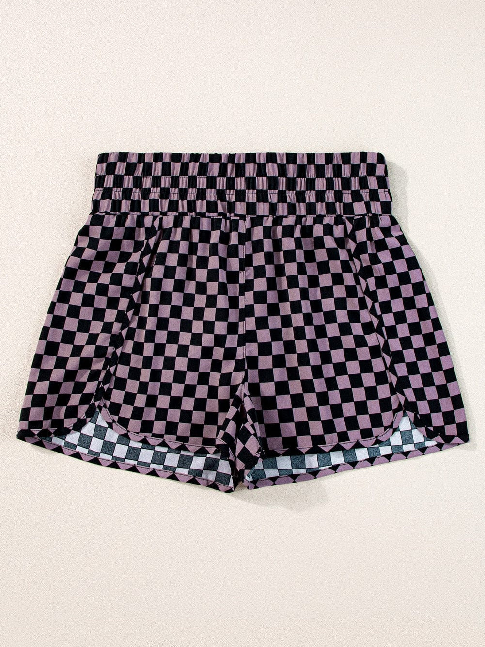 Fashionable Checkered Workout Shorts