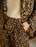 Unique Leopard Print Wide Leg Trousers