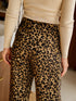 Unique Leopard Print Wide Leg Trousers