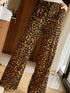 Unique Leopard Print Wide Leg Trousers