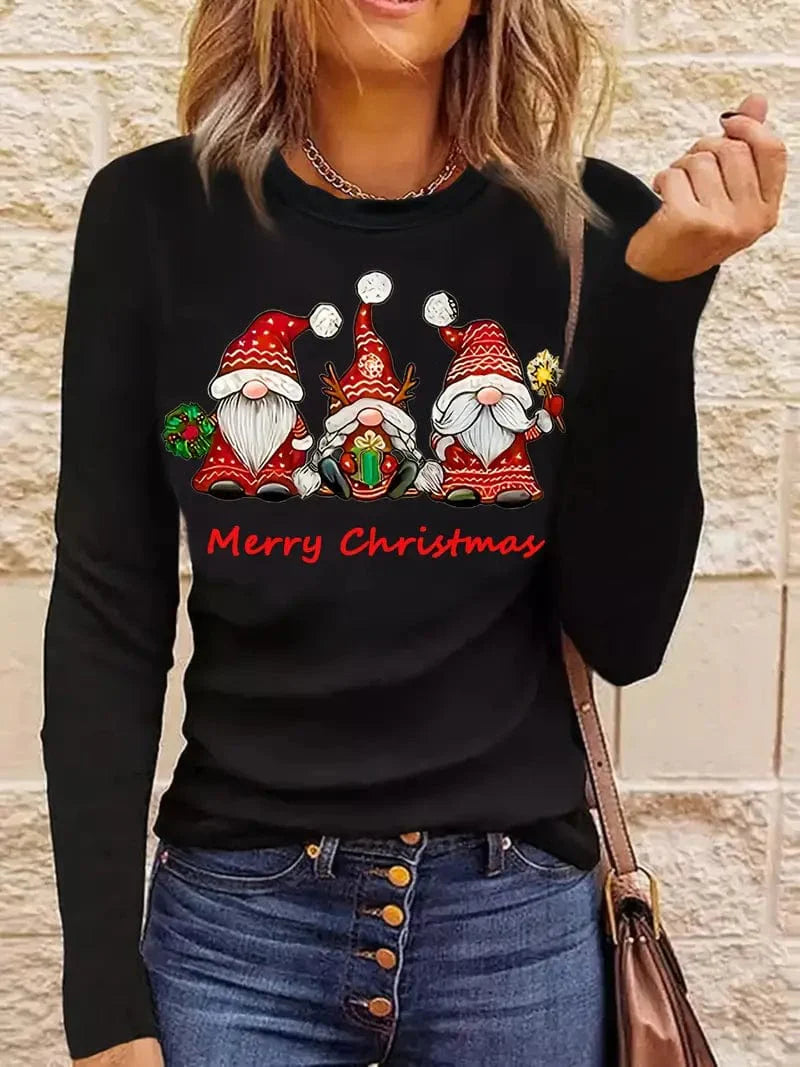Navy Blue T-Shirt with Leopard and Glitter Accent
