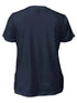 Navy Blue T-Shirt with Leopard and Glitter Accent