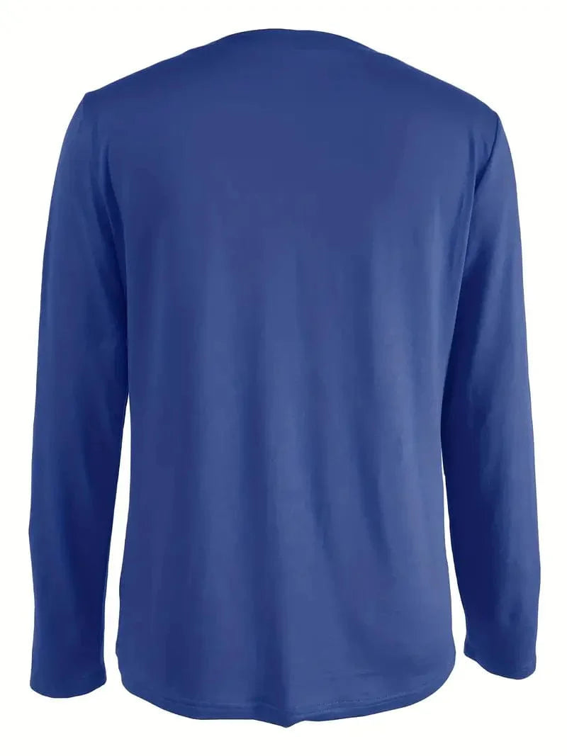 Navy Blue T-Shirt with Leopard and Glitter Accent