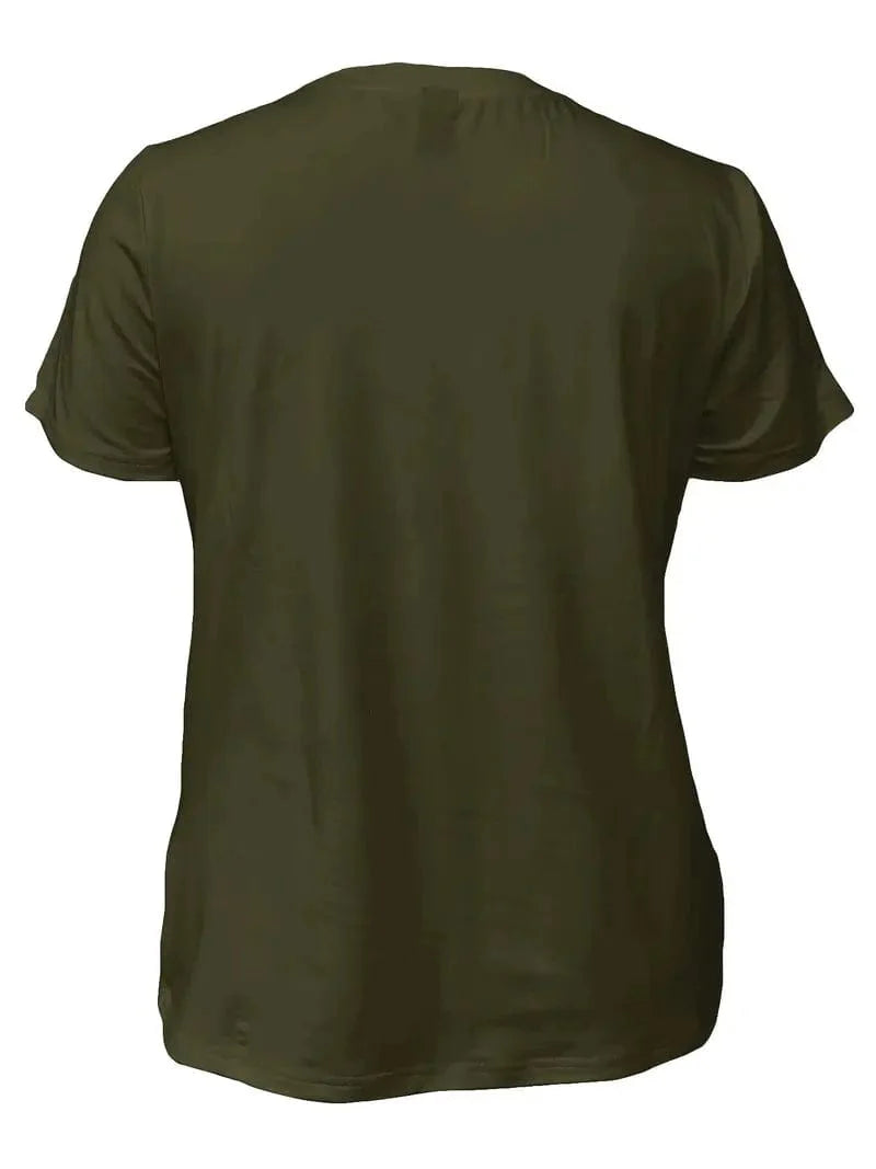 Navy Blue T-Shirt with Leopard and Glitter Accent
