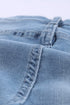 Light Blue Distressed Hem Denim Shorts