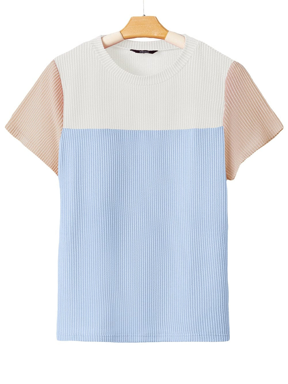 Summer Knit Color Block Tee