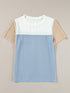 Versatile Colorblock Ribbed Knit Tee