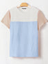 Versatile Colorblock Ribbed Knit Tee