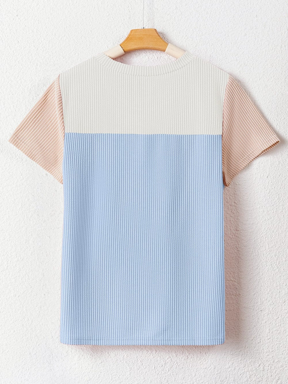 Summer Knit Color Block Tee