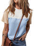Versatile Colorblock Ribbed Knit Tee