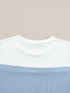 Versatile Colorblock Ribbed Knit Tee